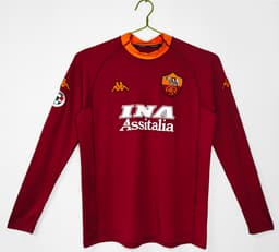 AS Roma Retro Shirt 2001/02 Long Sleeve — photo 1