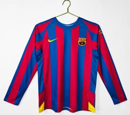 Barcelona Retro Shirt 2005/06 Home Long Sleeve — photo 1
