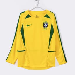 Brazil Retro Shirt 2002 Home Long Sleeve — photo 1