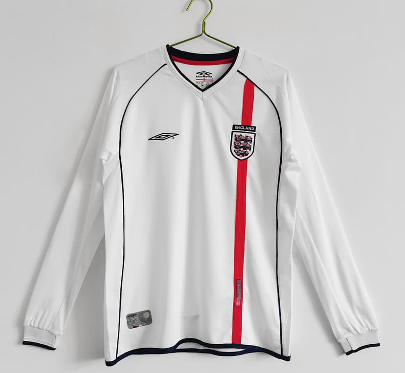 England Retro Shirt 2002 Home Long Sleeve — photo 1