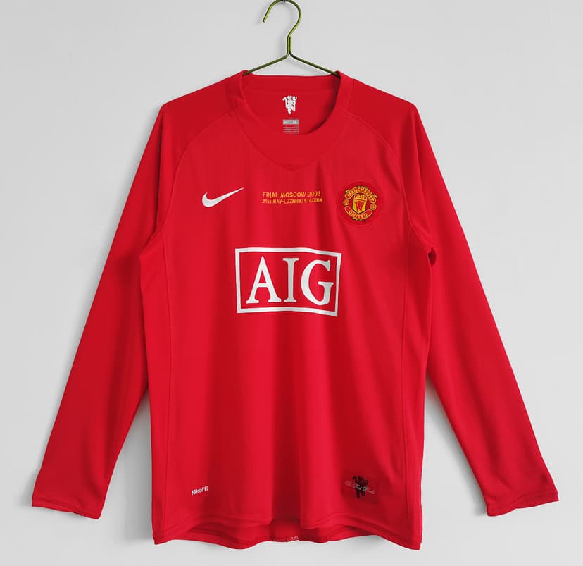 Manchester United Retro Shirt 2007/08 Home Long Sleeve — photo 1