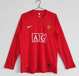 Manchester United Retro Shirt 2007/08 Home Long Sleeve — photo 1