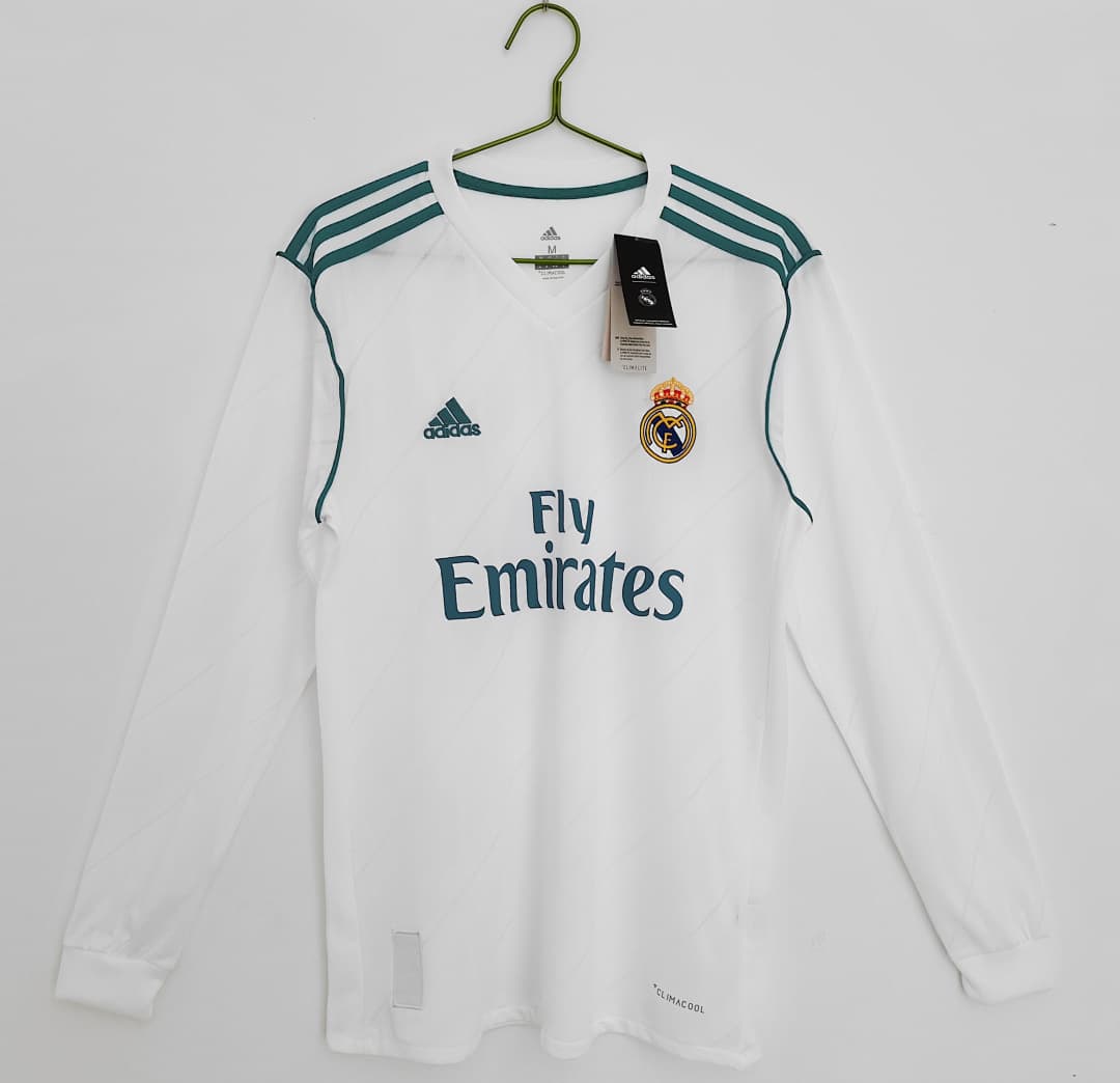 Real Madrid Retro Shirt 2017/18 Home Long Sleeve