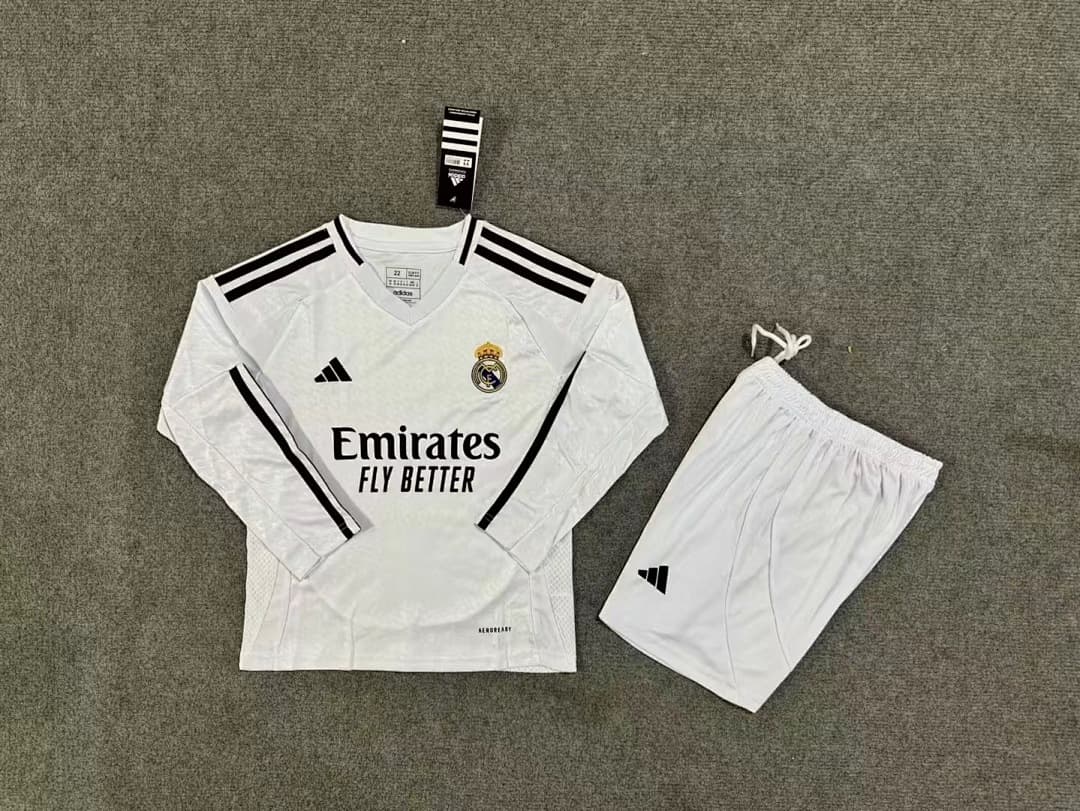 Real Madrid Home Kit for Kids 2024/25 Long Sleeve — photo 1