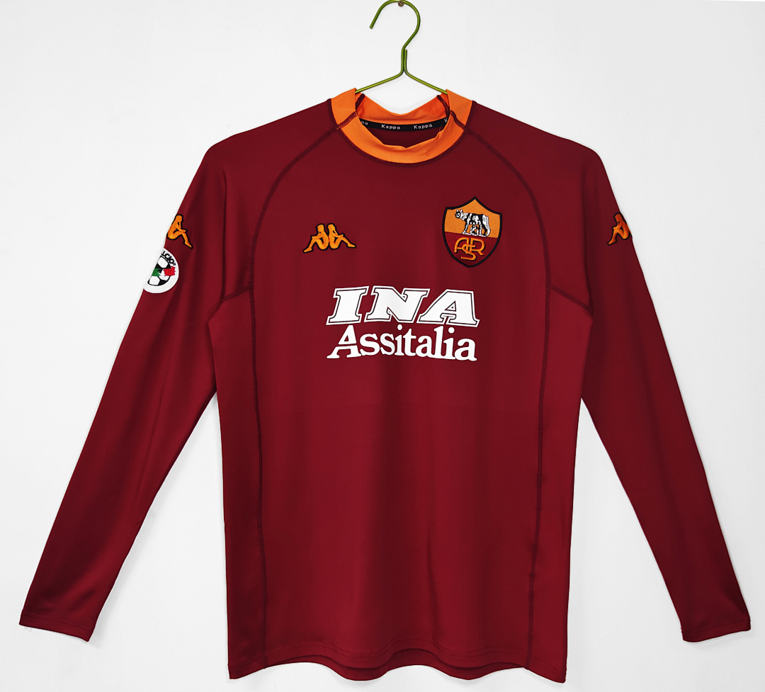 AS Roma Retro Shirt 2001/02 Long Sleeve — photo 1