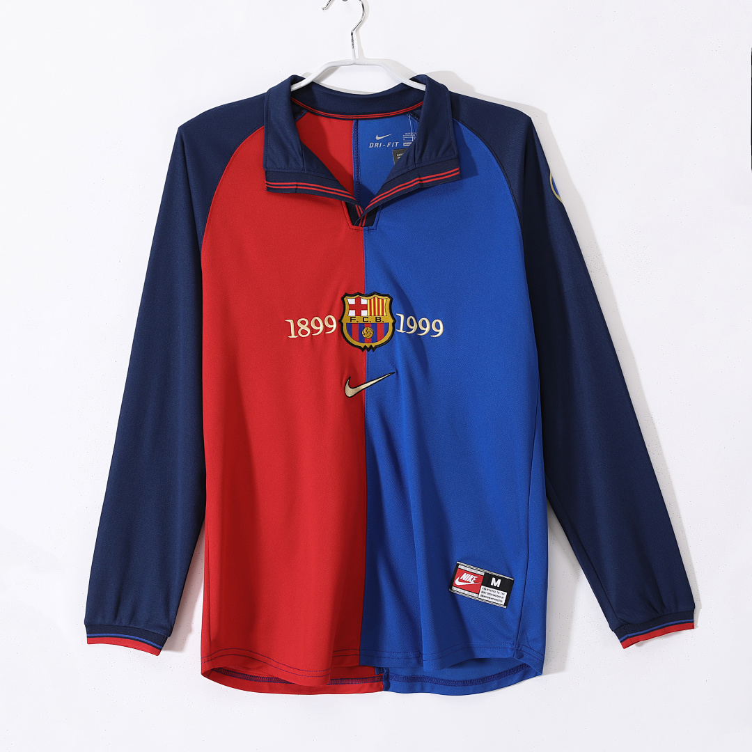Barcelona Retro Shirt 1999/00 Home Long Sleeve — photo 1