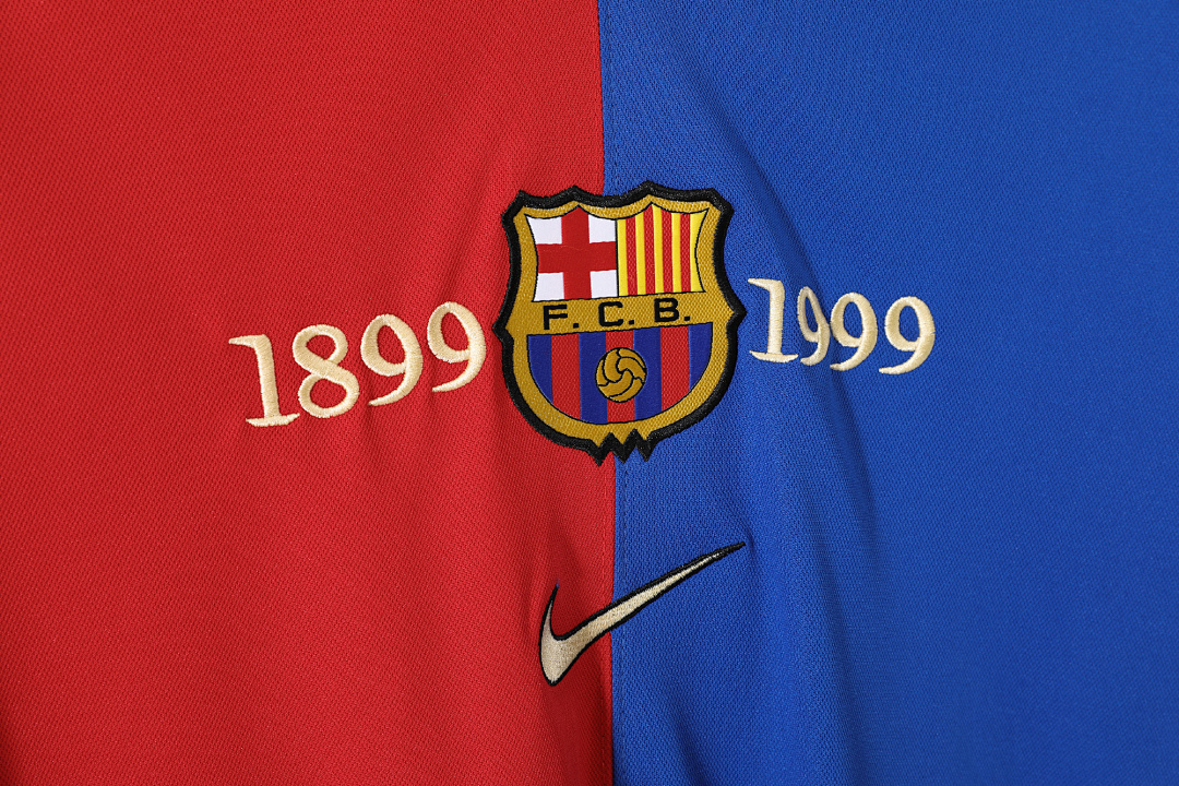Barcelona Retro Shirt 1999/00 Home Long Sleeve — photo 4