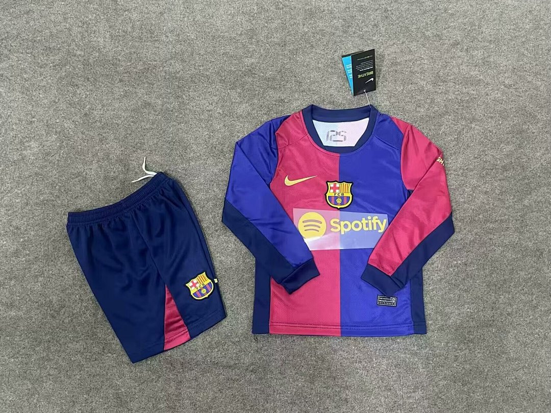 Barcelona Home Kit for Kids Long Sleeve — photo 1