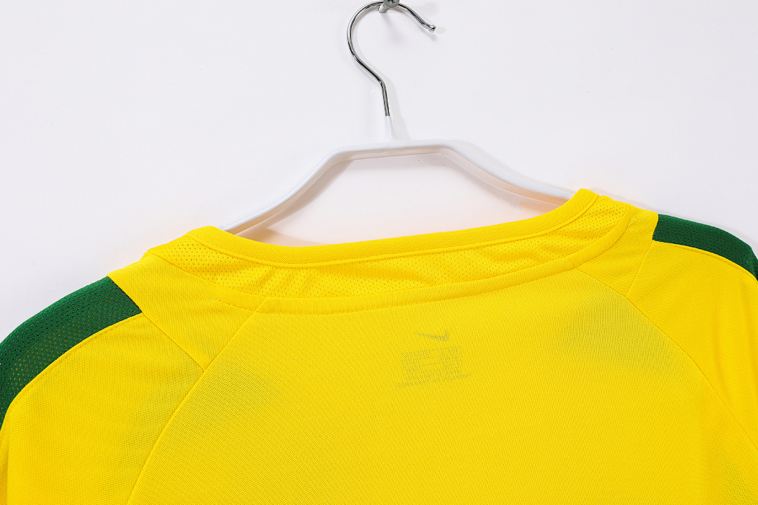 Brazil Retro Shirt 2002 Home Long Sleeve — photo 2