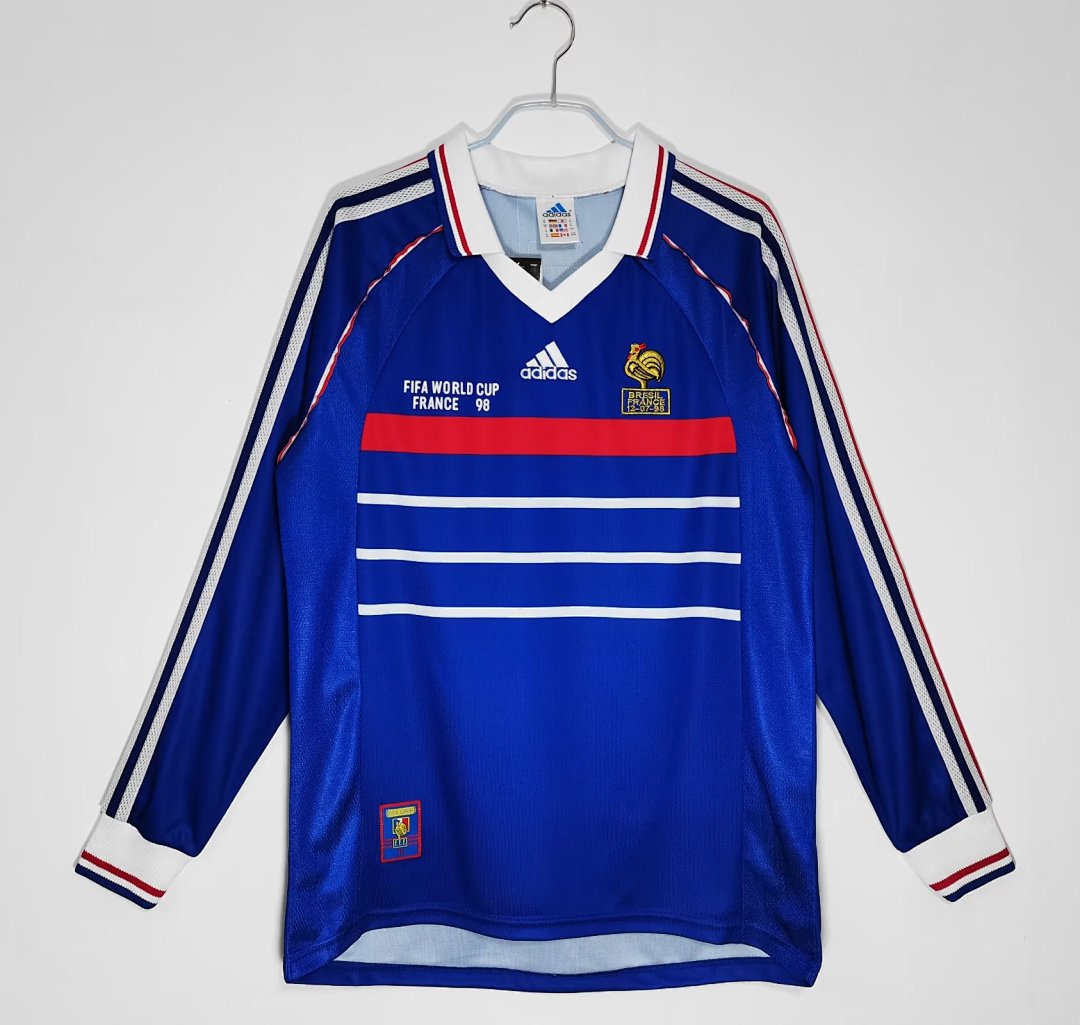 France Retro Shirt 1998 Home Long Sleeve — photo 1