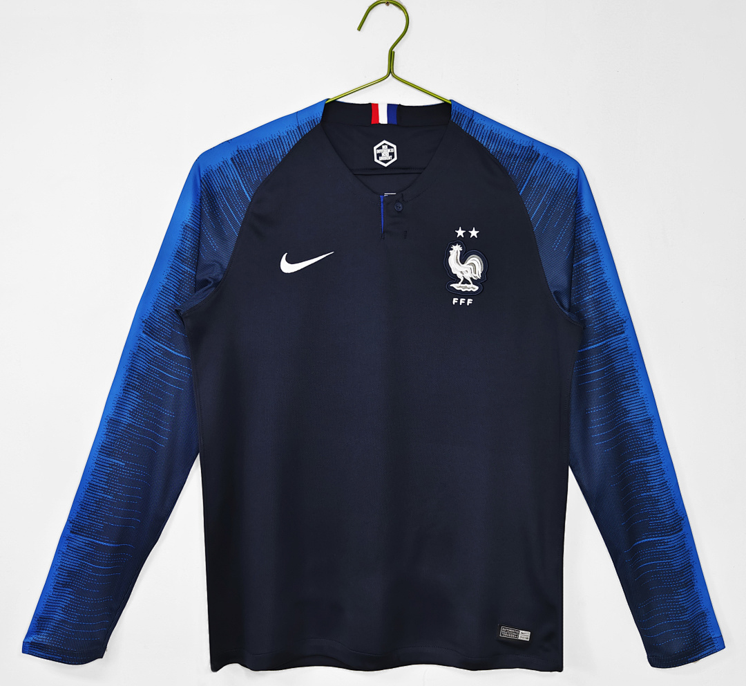 France Retro Shirt 2018 Home Long Sleeve — photo 1