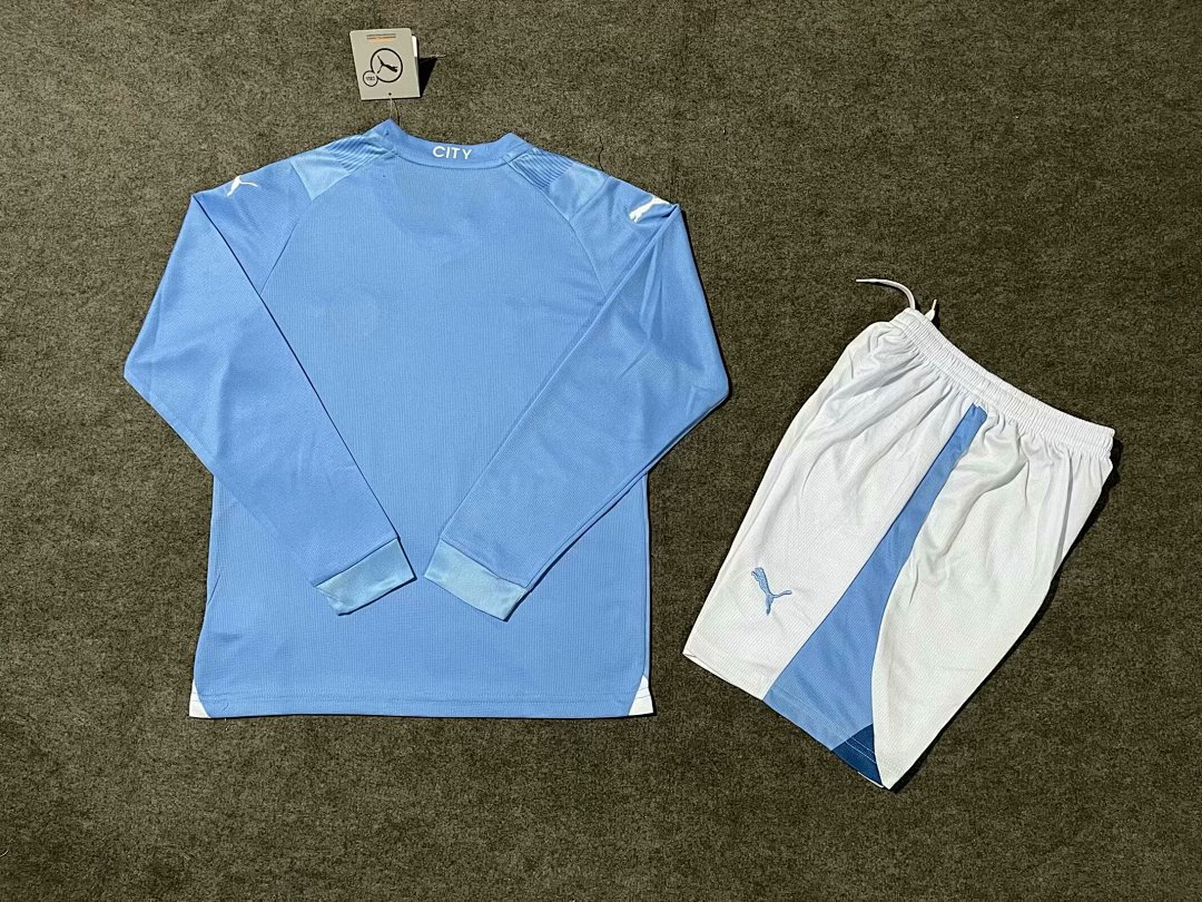 Manchester City Home Kit for Kids 2023/24 Long Sleeve — photo 2