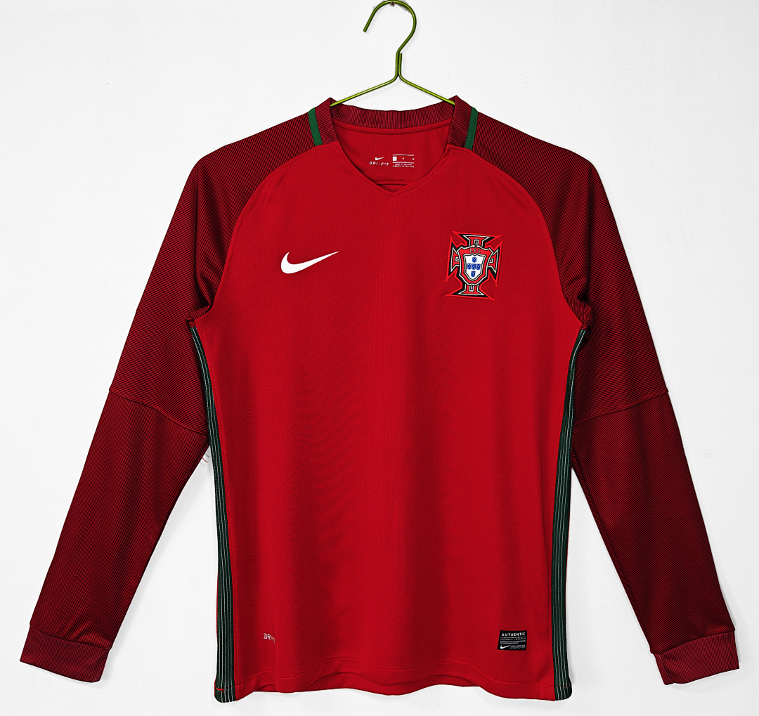 Portugal Retro Shirt 2016 Home Long Sleeve — photo 1
