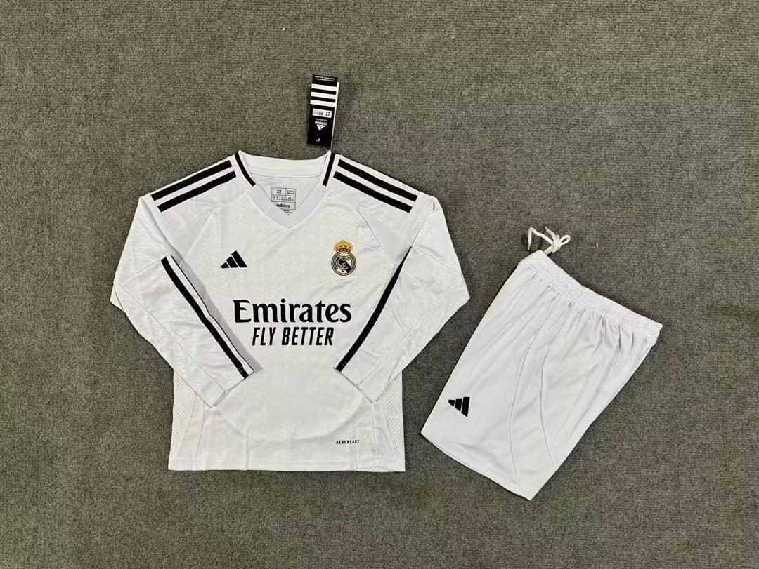Real Madrid Home Kit for Kids 2024/25 Long Sleeve — photo 1