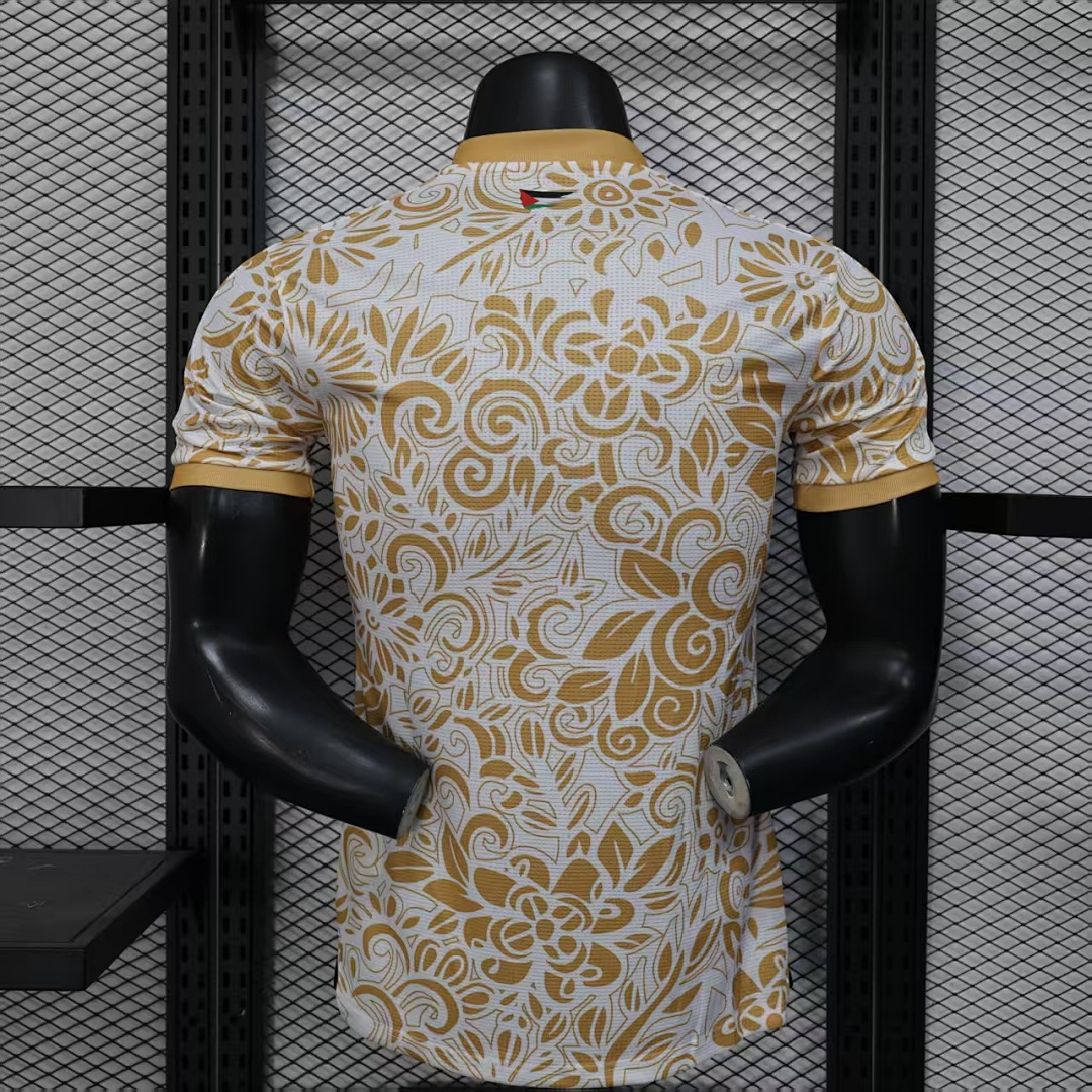 Palestine White-Gold Retro Jersey — photo 4
